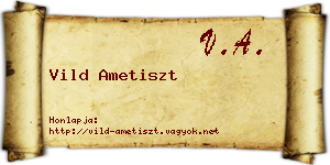 Vild Ametiszt névjegykártya